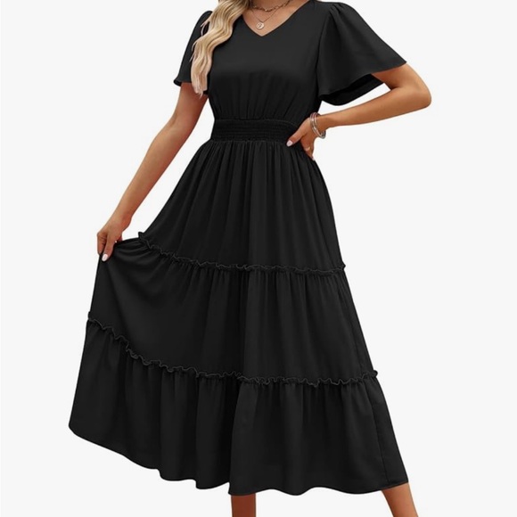 LILLUSORY Dresses & Skirts - Chic Black Midi Dress